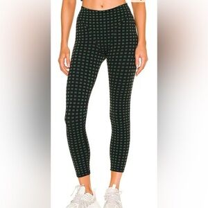 Adam Selman Small French Cut Legging Green - Army & Black Athleisure Workout